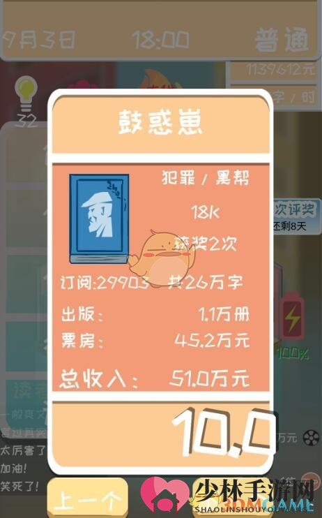 《网络小说家模拟》小说搭配种类表