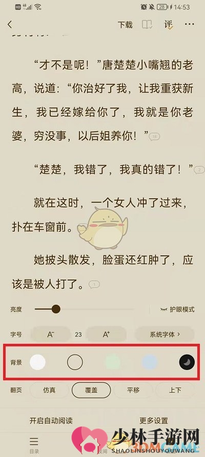 《番茄小说》背景设置方法